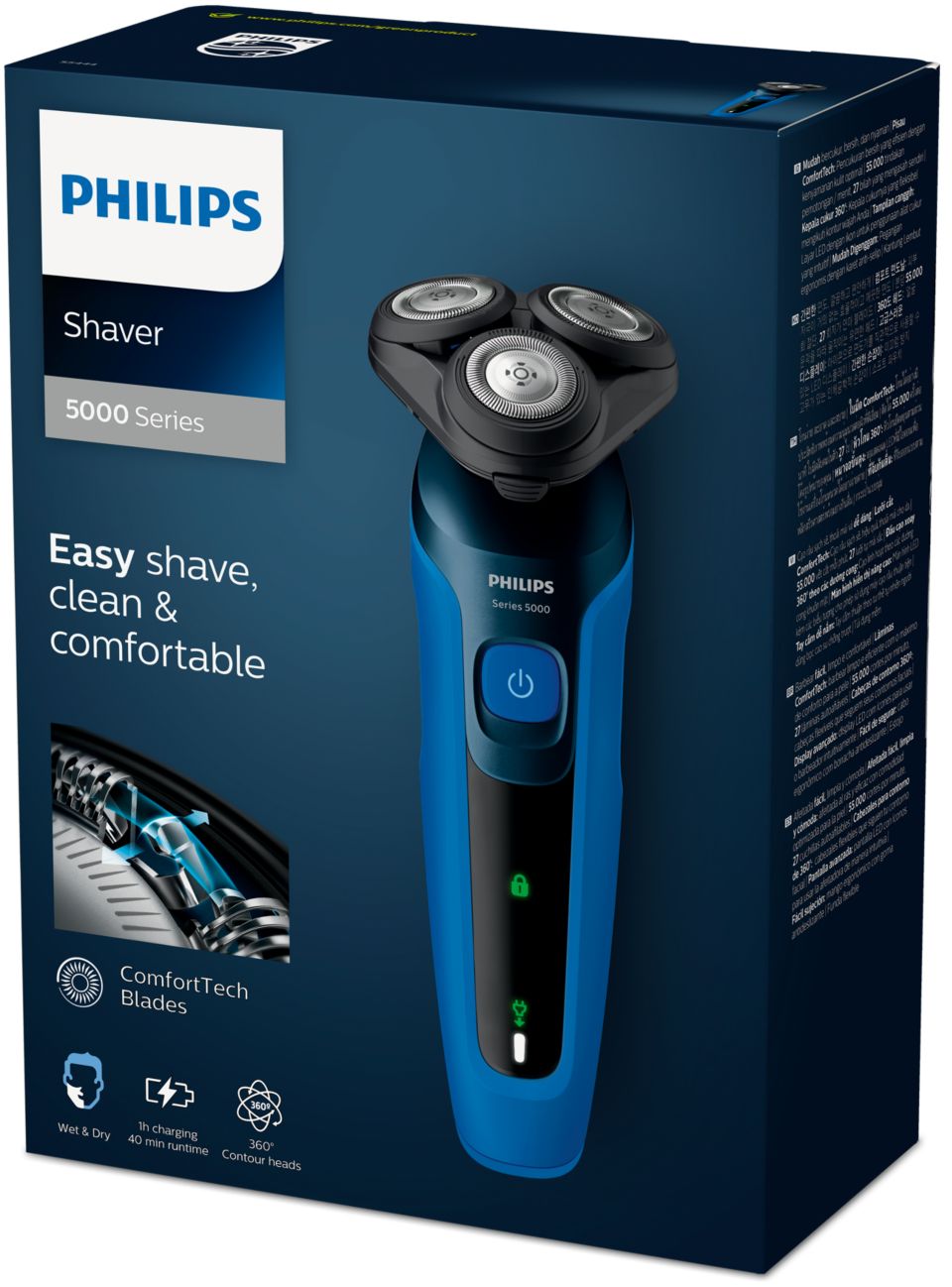 Shaver series 5000 Wet and dry electric shaver S5444/03