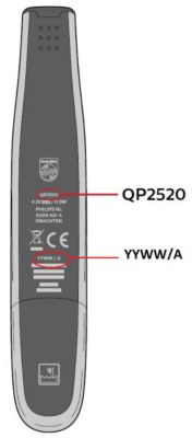Modell- und Seriennummer Philips Groomer