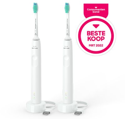 Philips Sonicare Series 3100 HX3675/13 - Elektrische tandenborstel - Wit - Duopack