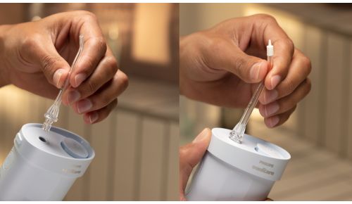 Dwie nasadki do delikatnego i skutecznego czyszczenia