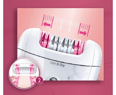 Plata epilēšanas galviņa, lai apstrādātu lielāku ādas laukumu