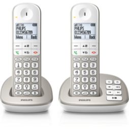 Philips D1353WG - Trio téléphone fixe sans fil, avec répondeur