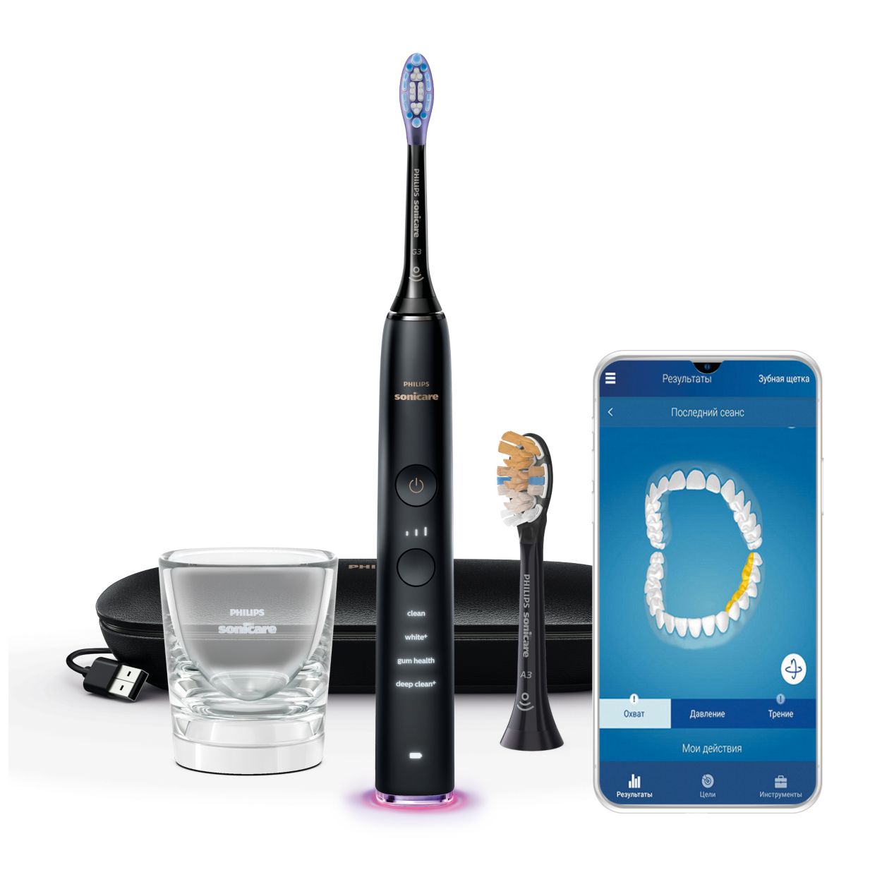 DiamondClean Smart 9400 Электрическая звуковая зубная щетка HX9917/89 |  Sonicare