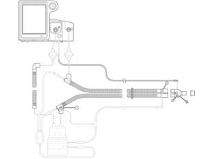 V680 Ventilator Verwendung bei nur einem Patienten Schlauchsystem