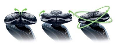 El seguimiento de contornos de la afeitadora reduce la presión y la irritación a un mínimo