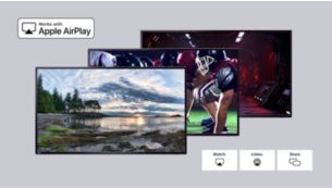 Regardez, écoutez et partagez avec AirPlay.
