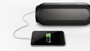 Speaker also acts as power bank for smartphone charging