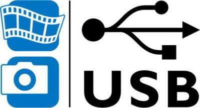 Disfrute de reproducción de video y fotografías por USB