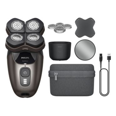 Head Shaver Pro 9000 Series Augstākās klases skuveklis ar grezniem piederumiem