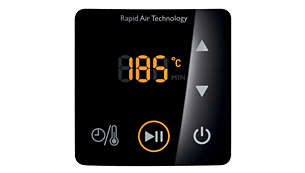 Digital screen for easy control of time and temperature