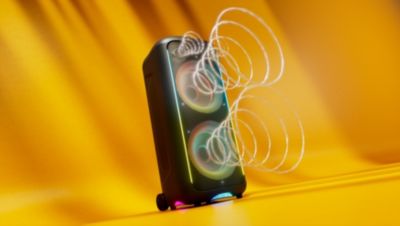 Big sound for epic parties. 100 W RMS and Bass+