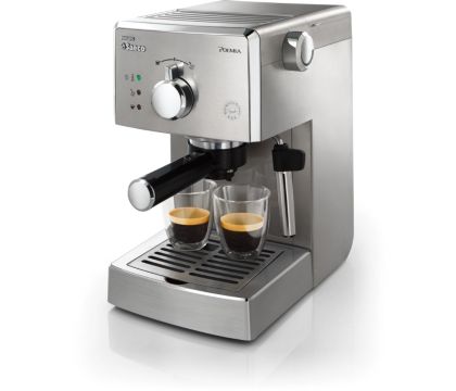 Saeco Poemia manuel Espresso Makinesi, öğütülmüş kahve ve kahve poşeti ESE,  950 W, Beyaz (ithal) : : Mutfak