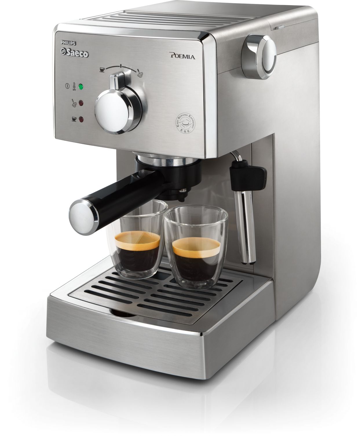 Philips Saeco Poemia Manual Espresso Machine (Stainless Steel) - HD8327
