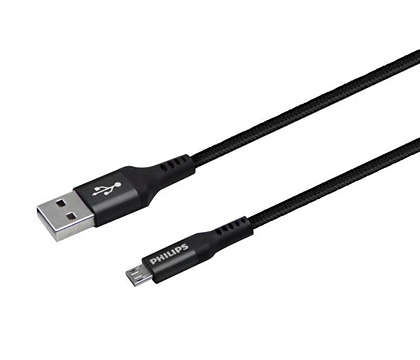 Câble USB-A &gt; micro-USB tressé haut de gamme