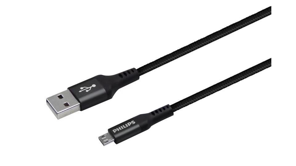 Förstklassig flätad USB-A till Micro-kabel