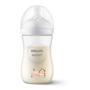 Avent Natural Response Bottle 260ml, flow 3 teat, giraffe deco, 1 piece