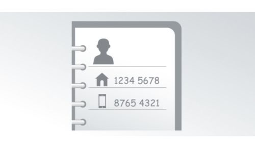 Telefoonboekvermeldingen met twee velden voor het toewijzen van 2 nummers aan één contactpersoon