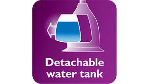 Odvojivi, prozirni spremnik za vodu s higijenskim otvorom za vodu