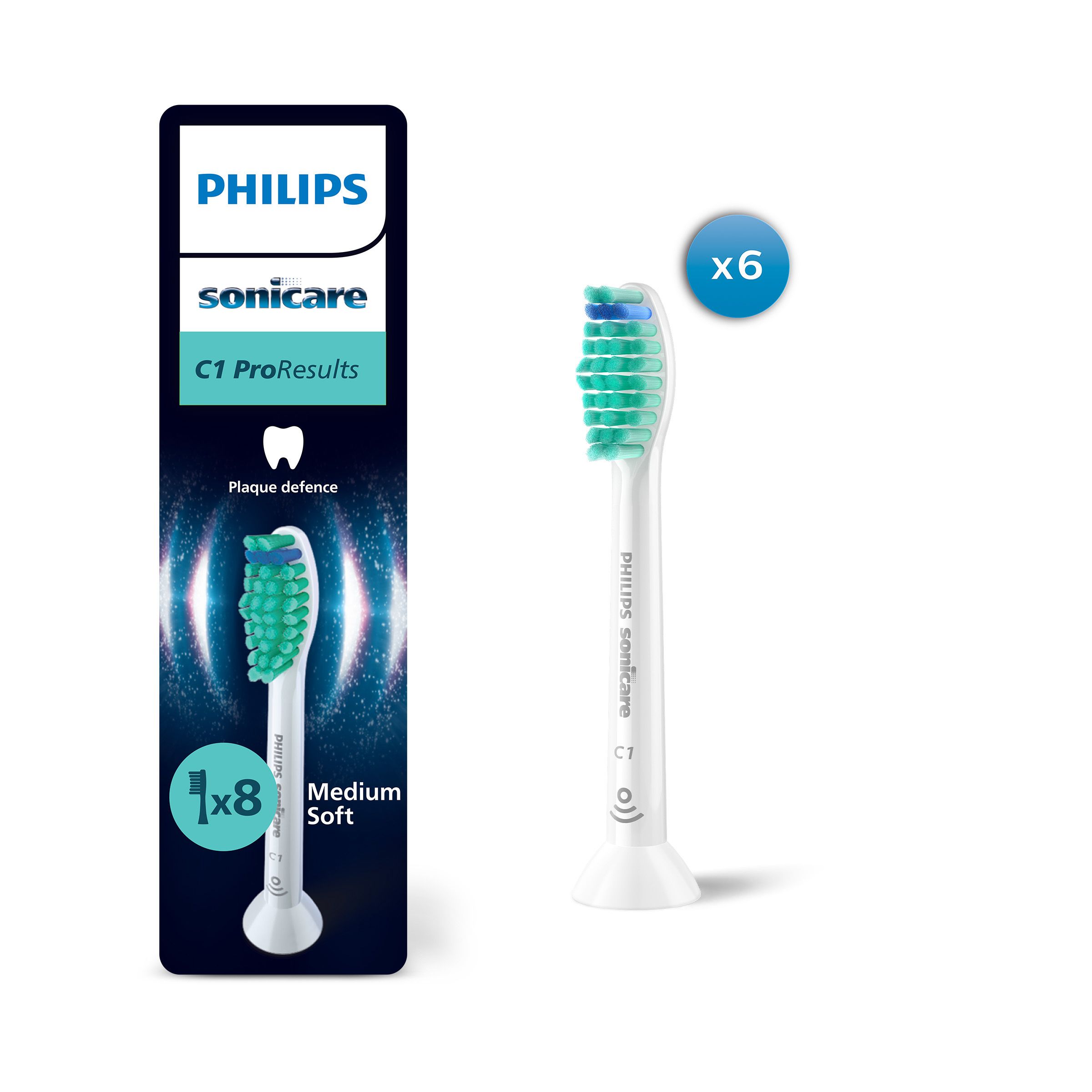 Sonicare Philips ProResults - Balení 8 ks Hlavic Kartáčku - HX6018/87