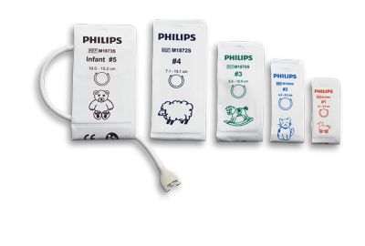 Philips - M1872A #4 Neonatal NIBP Disposable Cuff Single-Patient Neonatal 4  Disposable Cuff, NIBP