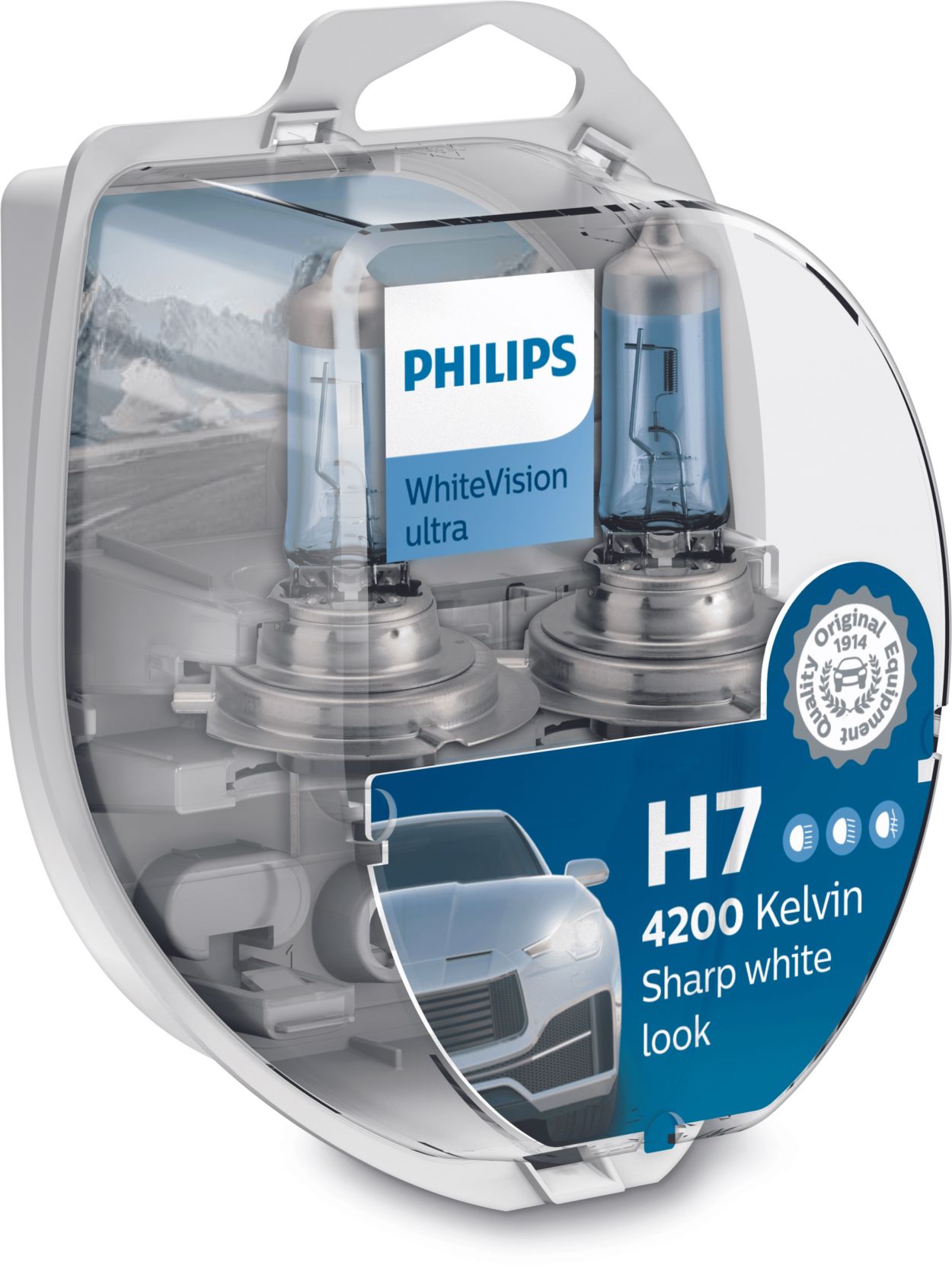 Philips WhiteVision Ultra, New Halogen Car Bulbs