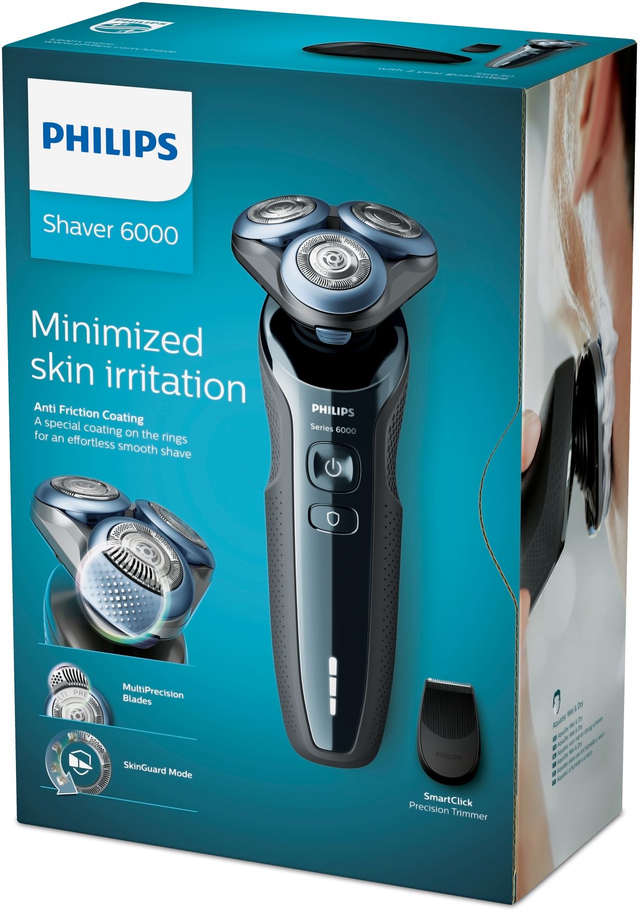 Shaver series 6000 Wet and dry electric shaver S6630/11