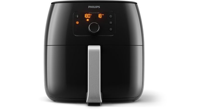  Philips Premium Airfryer XXL, Fat Removal Technology, 3lb/7qt,  Rapid Air Technology, Digital Display, Keep Warm Mode, 5 Cooking Presets,  NutriU App, Family Sized, Black (HD9650/96) : Home & Kitchen