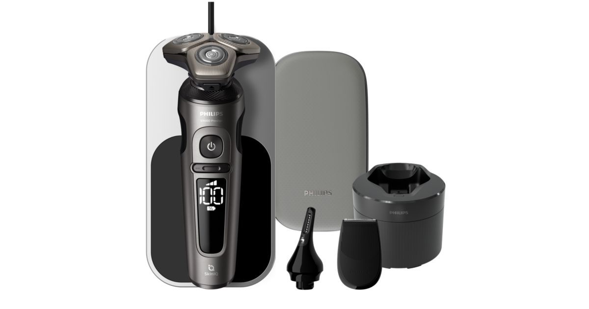 Shaver S9000 Prestige Wet & Dry Electric shaver with SkinIQ SP9882