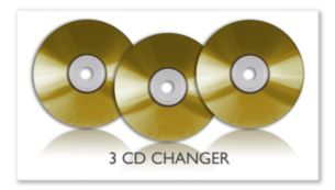 3fach-CD-Wechsler für die einfache Wiedergabe von mehreren CDs