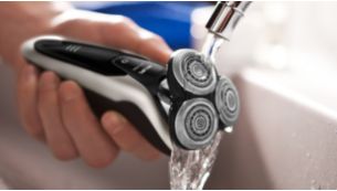 Shaver can be rinsed clean under the tap