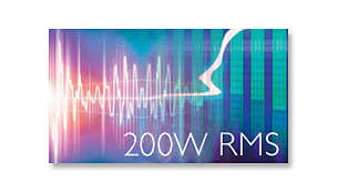 Celkový výstupní výkon 200 W RMS