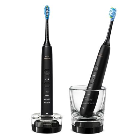 HX9914/54 Philips Sonicare DiamondClean 9000 2x Elektrische sonische tandenborstels met app Zwart