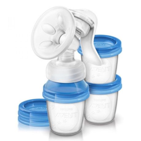 SCF330/13 Philips Avent Ручной молокоотсос серии Natural с контейнерами