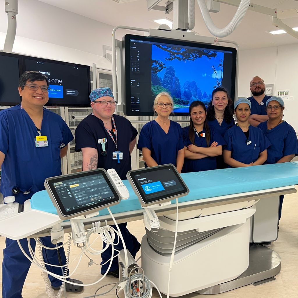 Broomfield Hospital NHS team with new IR Suite equipment
