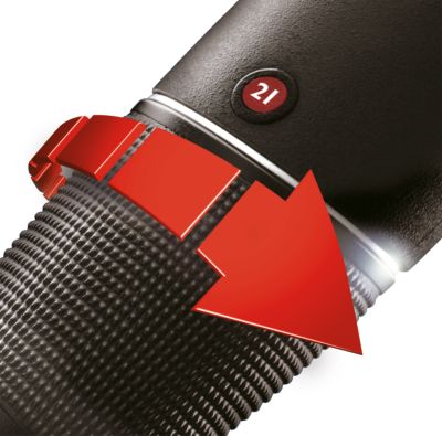 8 integrated length settings up to 21 mm