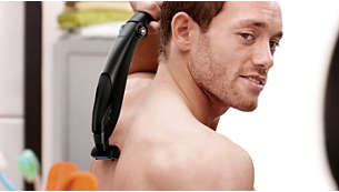 Extra long handle makes it easier to shave your back