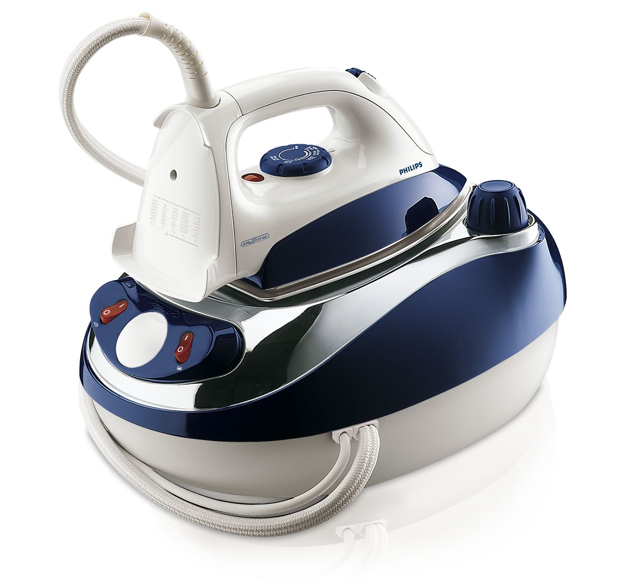 Double your ironing speed with pressurized steam