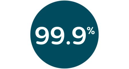 Kills 99.9%** of germs