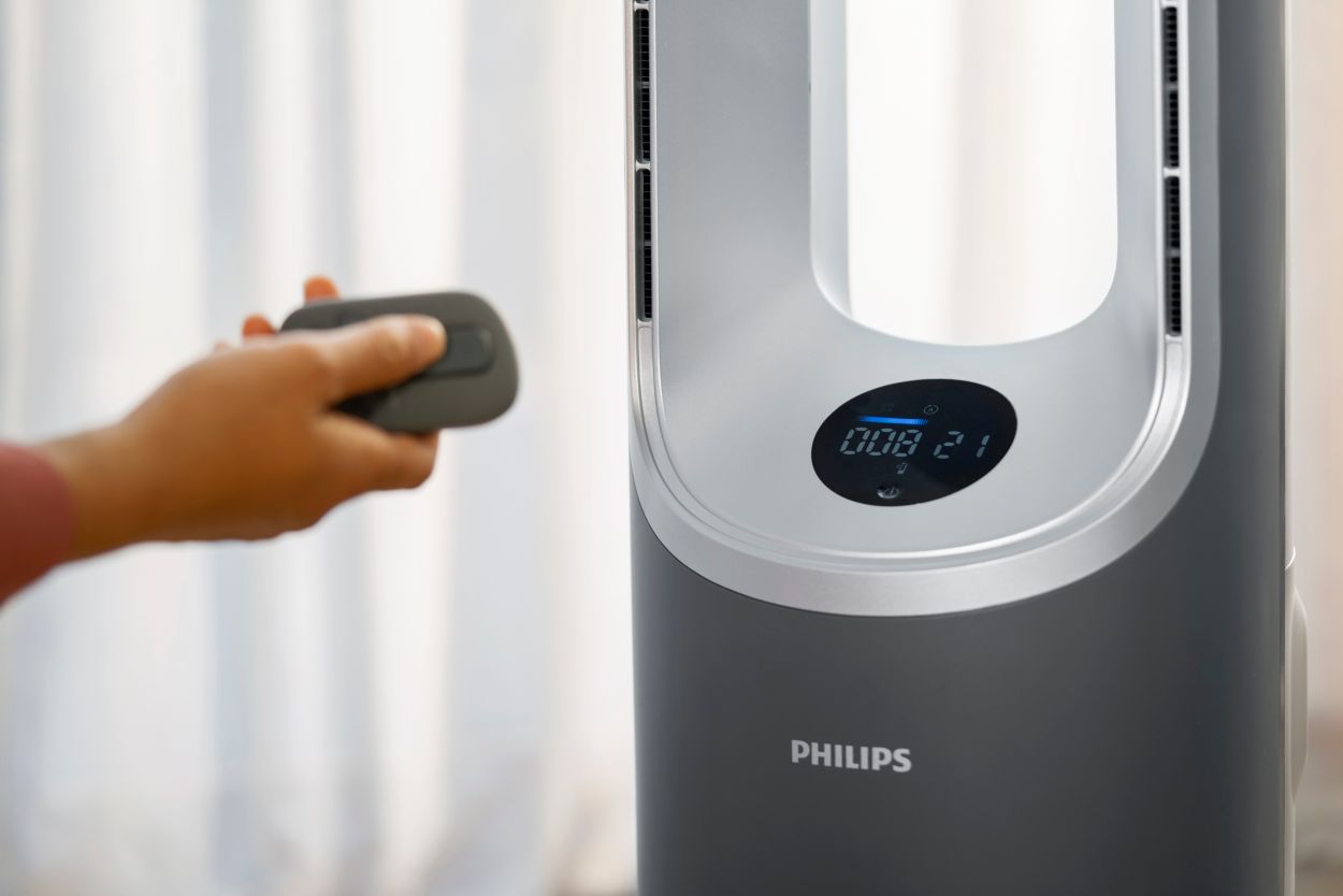 Philips - Purificador de aire (130 m², 1,8 m, CC, 500 m³/h, China, Negro,  Blanco)