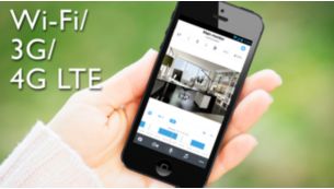 Visionnez le flux vidéo à tout moment, où que vous soyez, via Wi-Fi/3G/4G LTE