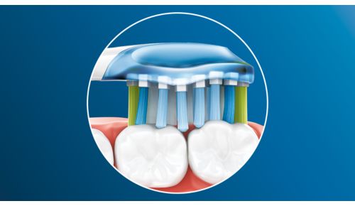 Op til 4 gange større overfladekontakt* sikrer en effektiv dybderens