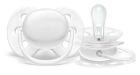 Soother with soft & flexible shield for fewer skin marks