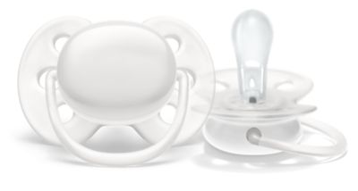 Soother with soft & flexible shield for fewer skin marks