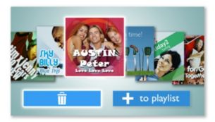 Create playlists or delete songs directly on the device