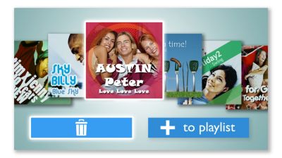 Create playlists or delete songs directly on the device