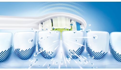 Fjerner op til 7 gange mere plak end en manuel tandbørste