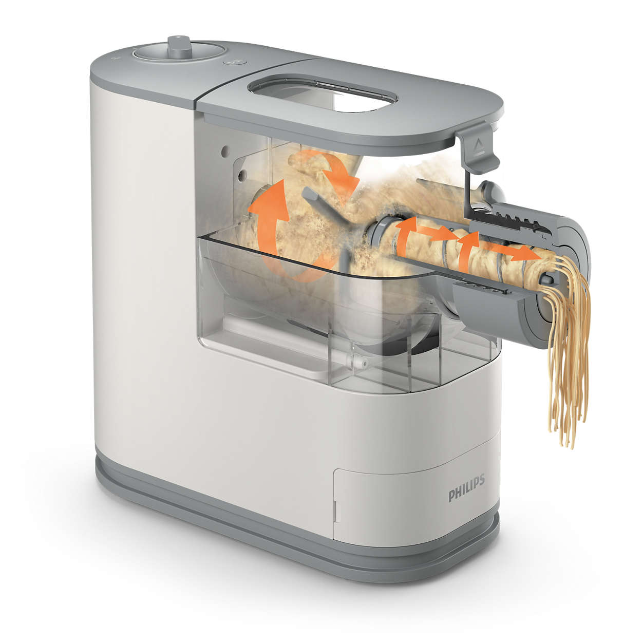 220-240, 50Hz, 150W, 1 pc Philips Viva Collection HR2345/19 Fresh Pasta Maker Machine Pasta and Ravioli Machine Pasta Machine , 135 mm, 350 mm s 