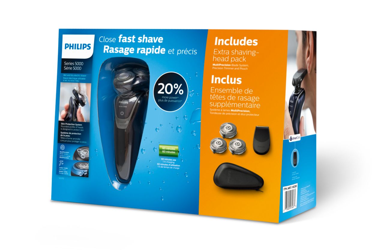 Shaver series 5000 Wet and dry electric shaver S5570/71 | Philips