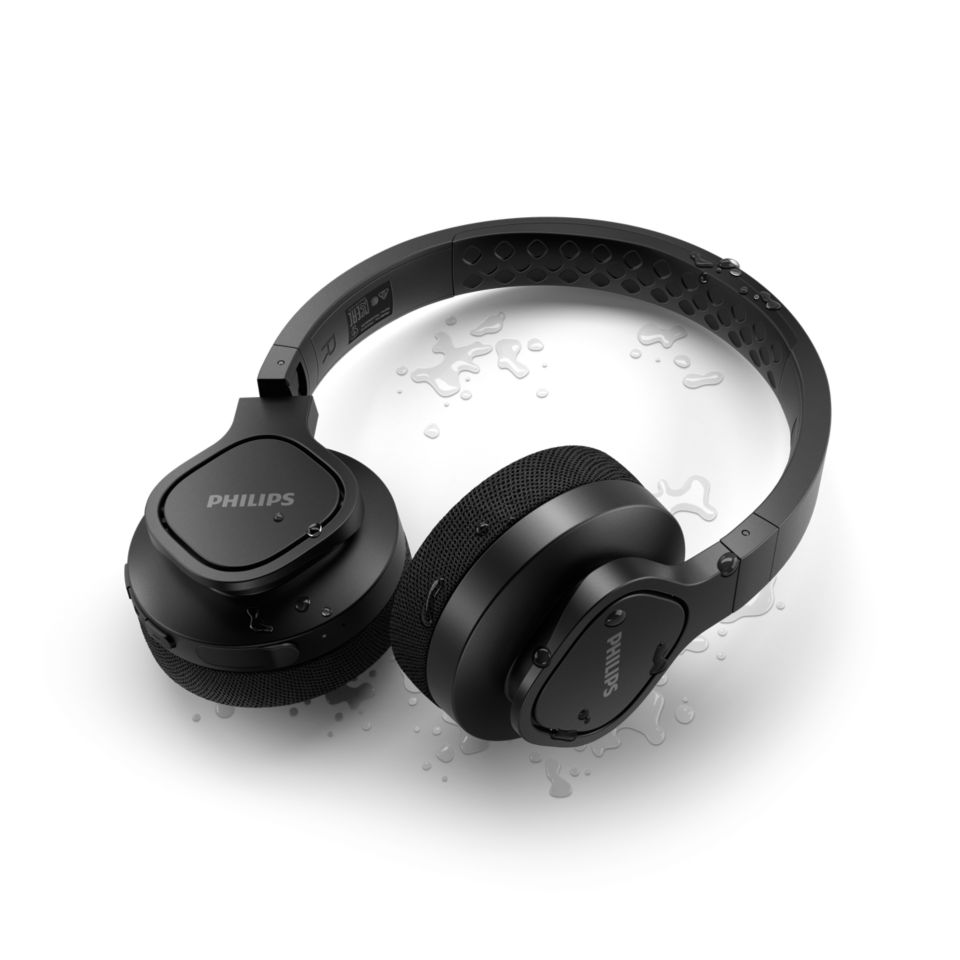 Philips A4216 - Auriculares deportivos inalámbricos, hasta 35 horas de  juego, cojines de refrigeración lavables, protección IP55 de agua/polvo