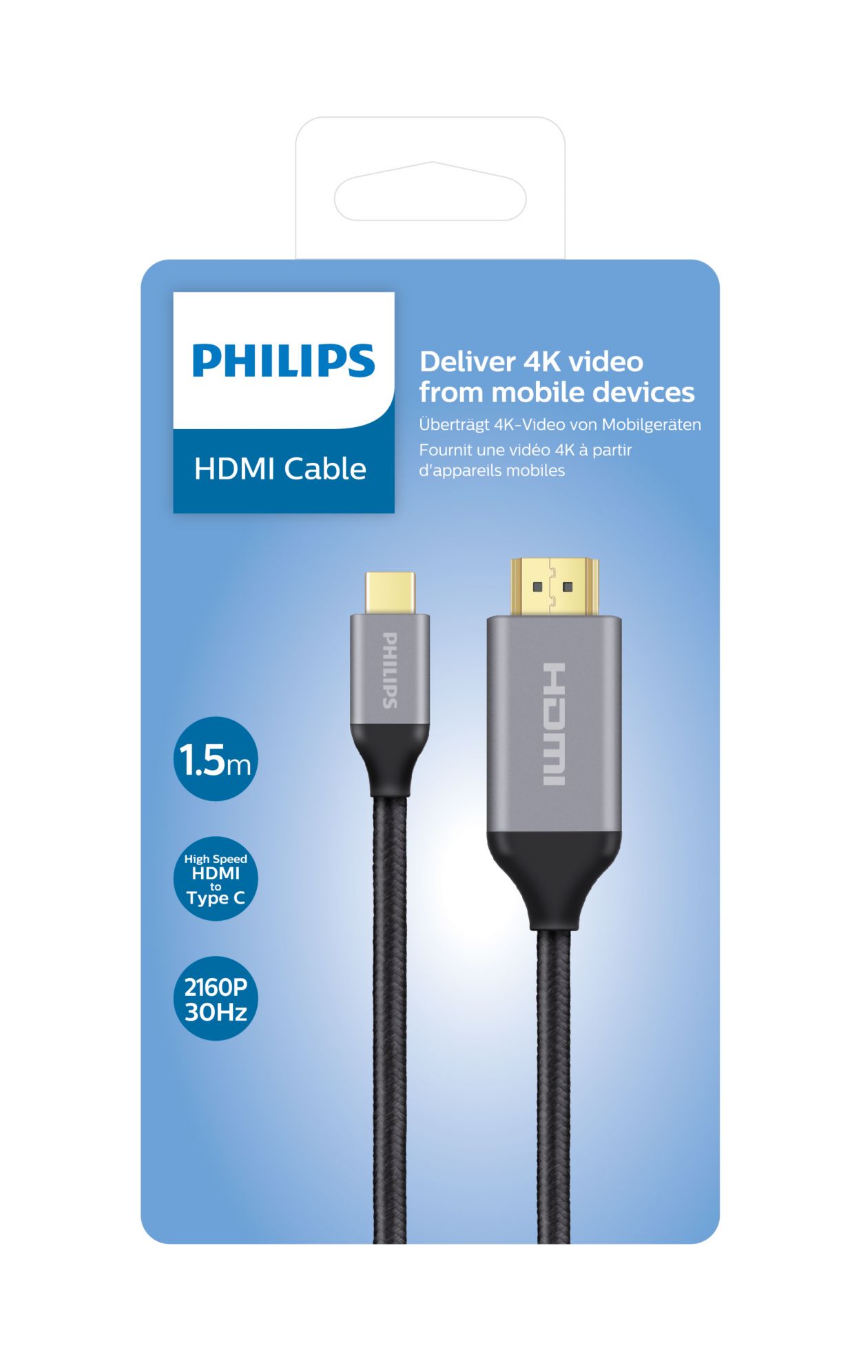 PHILIPS CABLE HDMI A HDMI 90 GRADOS 1,5 MTS